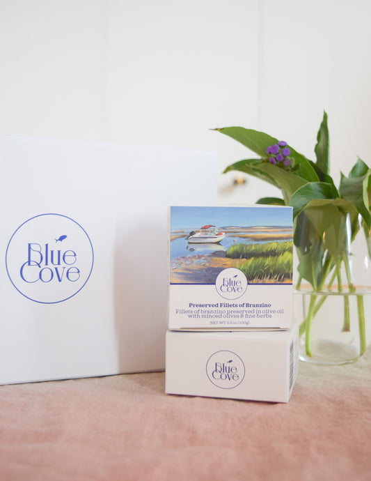 Branzino with olives & fine herbs - Blue Cove